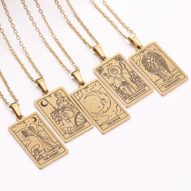Major Arcana Tarot Stainless Steel Necklace supplies